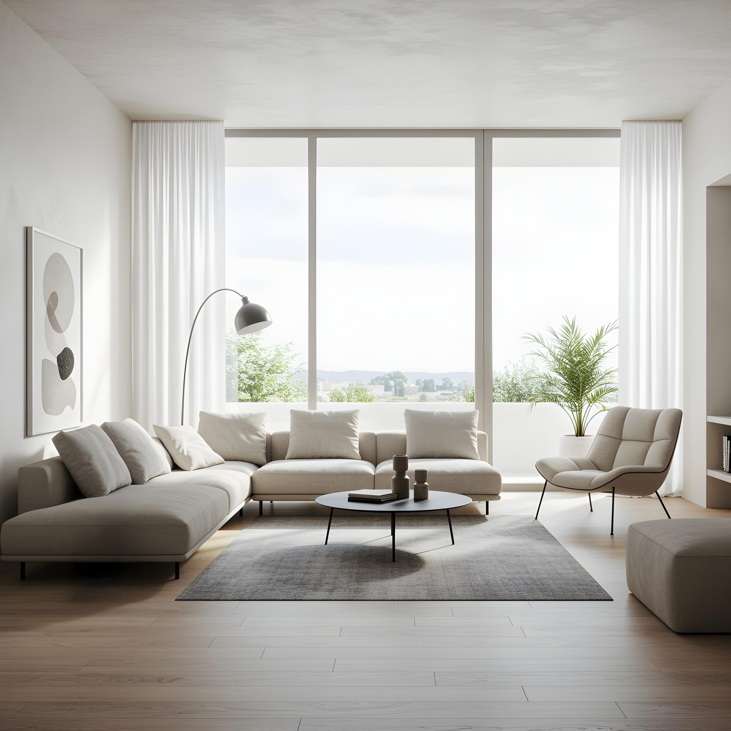 modern living room with natural light minimalist decor scaled