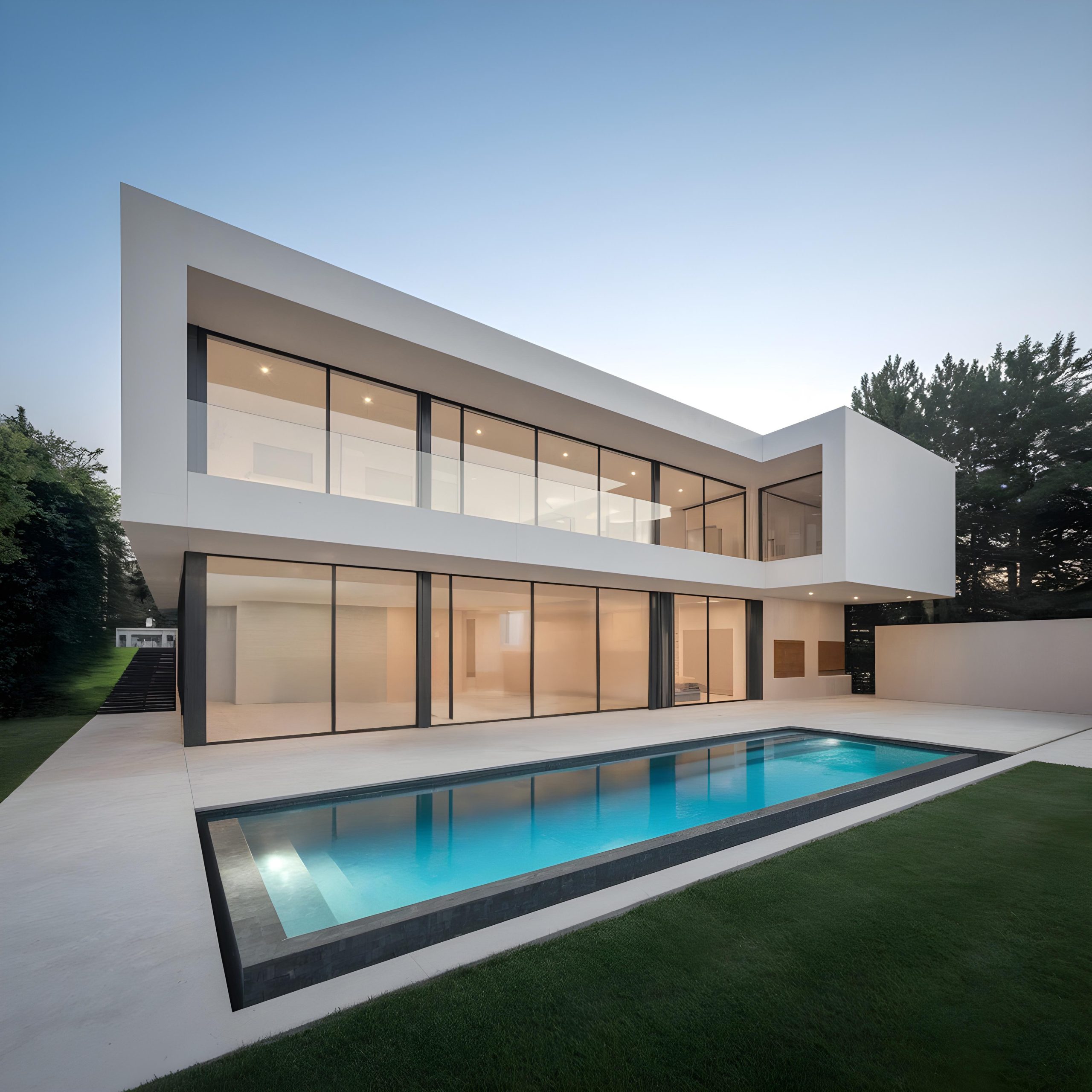 modern luxury villa with pool scaled